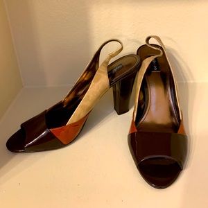 Style & Co, 3 tone brown, tan & rust shoes